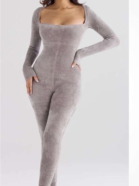 House of CB Pants - House of CB Isis Mink Heavy Chenille Loungewear Jumpsuit S